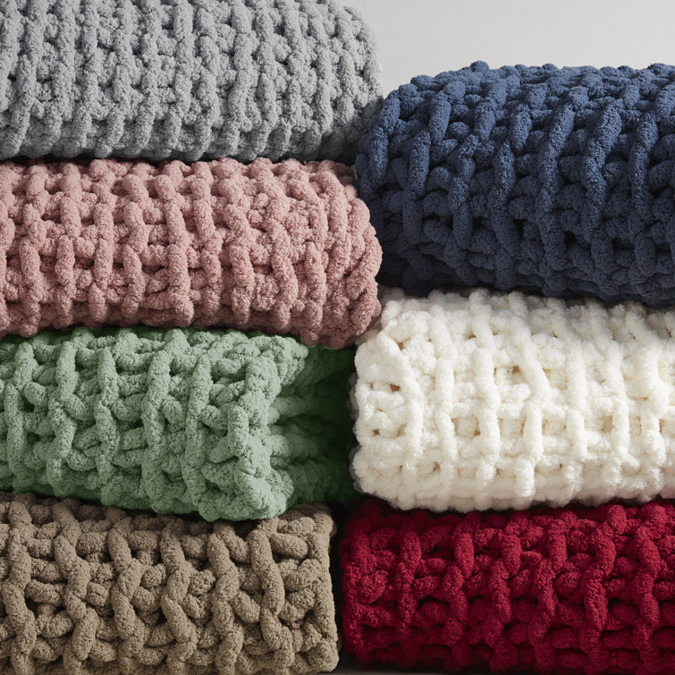 Darim Chenille Chunky Knit Throw